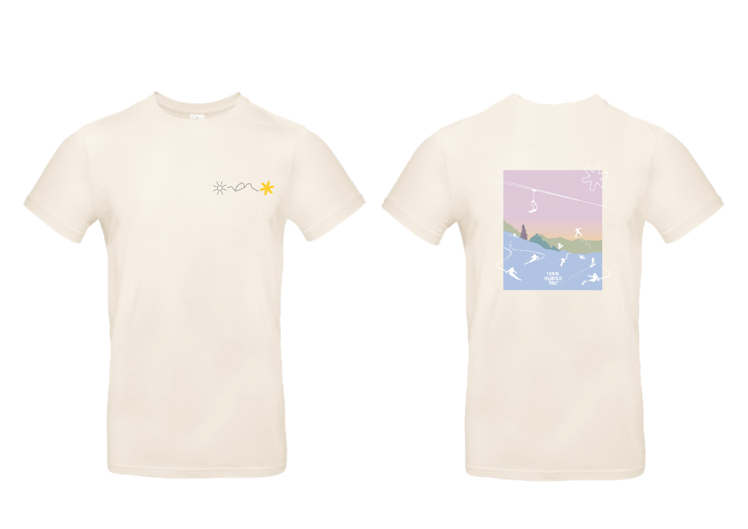 Herren T-Shirt, Natural Raw